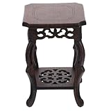 Homoyoyo Massiver Holz blumentopfständer aus Robustem Hartholz Dekorativer Blumenständer für Haushalt und Büro Rustikaler Pflanzenständer als Stilvolle Blumenbank für Innenräume