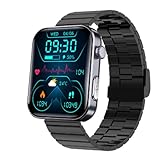 Wizvox Smartwatch Damen Mit Blutdruckmessung, ECG Smartwatch 52 Sportmodi, Nicht Invasive 𝐁l𝐮𝐭𝐳𝐮𝐜𝐤𝐞𝐫messung Sport Und Fitness F06,B