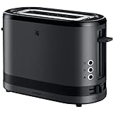 WMF Küchenminis 1-Scheiben Toaster mit Brötchenaufsatz, für 1 XXL-Scheibe, Auftau-Funktion, Langschlitztoaster mit 7 Bräunungsstufen, 600W, Toaster Edelstahl, schwarz matt