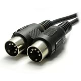 kenable MIDI 5 Polig DIN Stecker Zum 5 Polig DIN Stecker Kabel 0,5 m Schwarz [0.5 Meter/0,5m]