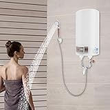 35L Elektrischer Warmwasserspeicher, Elektro Warmwasserboiler 2KW LED Klein Elektrischer Wasserboiler mit Dusche Kit für Küche Badezimmer Dusche