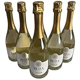 Bella Glamour Zero Zero, Iris Vigneti 1968, Alkoholfreier Sekt, Schaumwein aus Italien, 750ml, 6er-Set