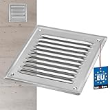 KOTARBAU® Lüftungsgitter 165 x 165 mm Edelstahl Abluftgitter für Kamin Belüftung Silbern mit Insektenschutzgitter Korrosionsbeständig