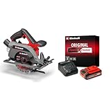 Einhell Professional Akku-Handkreissäge TP-CS 18/165 Li BL Power X-Change (18 V, Brushless, Ø 165 mm Sägeblatt, werkzeuglose Schnittwinkeleinstellung, inkl. 4,0 Ah PLUS Akku)