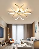MOMOYY Moderne Heterotyp-Deckenleuchte, LED-Deckenleuchte Dimmbare Wohnzimmerlampe mit Fernbedienung, Innen-Deckenleuchten Kronleuchter, für Schlafzimmer Esszimmer Arbeitszimmer 3200K-6000K (98cm)