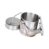 drburpily Praktischer Pinselreinigungsbehälter aus Edelstahl mit leicht zu reinigendem, herausnehmbarem Filter.