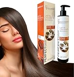 Alonia Cosmetics® Glättende Creme gegen Frizz für Haare mit seidigem Effekt, 300 ml, Maxi-Format, glatt, glänzend, schützt, nährt, angereichert mit Arganöl und Keratin
