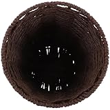 Healeved Mehrzweck Aufbewahrungskorb Geflochten Rattan Imitation Stapelbarer Wäschekorb Braun Organizer für Büro und Schlafzimmer