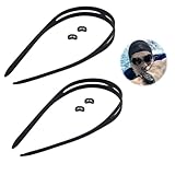OHREN 2 Stück Schnorcheln Kopfband, Dickes Silikon, Tauchmaske Gurt, Tauchmaskenband, mit Verstellbarer Schnalle, Gute Elastizität, für Tauchen und Schwimmen (Schwarz)