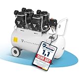 STAHLWERK Kompressor ST-510 Pro mit 10 bar | 4,3 PS | 3,2 kW | 420 l/min | 50 l Tank ölfreier Druckluftkompressor | Kolbenkompressor | Silentkompressor | Flüsterkompressor mit Brushless-Motoren