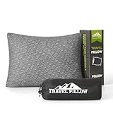 PEUJEW Reisekissen Komprimierbares Memory Foam Kissen, Camping Essentials Kleines Kissen, mit Wasserdichter Packsack, Ideal für Flugzeug, Auto, Camping und Rucksackreisen