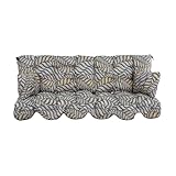 PATIO Hollywoodschaukel Auflage 180x50 cm Minorca Bankauflage mit Rückenlehne 2 Seitenkissen Volant vorne
