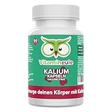 Kalium Kapseln - hochdosiert 200 mg aus Kaliumcitrat - bioaktiv & vegan - Produktion in Deutschland - ohne Zusätze & laborgeprüft - für Kinder & Erwachsene - Kapseln statt Tabletten - Vitamineule®