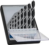 Bosch 8x PRO Wood Holzspiralbohrer-Set (für Weichholz, Hartholz, Ø 3,0, 4,0, 5,0, 6,0, 7,0, 8,0, 9,0, 10,0 mm, Professional Zubehör Bohrmaschine/Schrauber)
