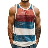 Chanpning Ärmellose Tshirt Herren Freizeit T Shirt Ärmelloses Tank Top Atmungsaktive Axelshirt Strand Kleidung Ärmellose Trägershirts Classic T-Shirt Muscle Tshirt Basic Shirt Sommer Sportshirt