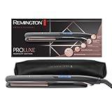 Remington Glätteisen [OPTIheat-Technologie für lang anhaltende Styling-Ergebnisse] PROluxe Midnight (150-230°C,110mm lange Keramikstylingplatten,digitales Display,schnellaufheizend) Haarglätter S9100B