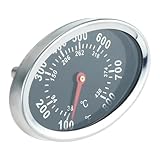 DRELD BBQ Grill-Thermometer, Oval geformtes Edelstahl Röstthermometer, 38°C - 430 °C Koch-Thermometer für Grills, Ofen, Smoker, Räucherofen, Backofen und Grillwagen