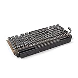 GUIJIALY 83 Tasten Gaming Tastaturen Retro Schreibmaschine Tastatur Kabellose Bluetooth Tastatur USB Mechanische Punk Tastenkappen für PC, A
