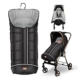bemece Fußsack Kinderwagen Winter, Universal Fußsack Buggy mit Warmem & Bequemen Kristallvelours, Fusssack Kinderwagen Baby Winter für Buggys Kinderwagen - Schwarz