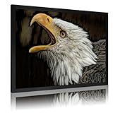 NDIEHA Gedrehter Adler Leinwand-Poster, Wandbild, Tiermalerei, Büro, Zuhause, Wanddekoration, Geschenk, 30 x 45 cm