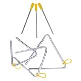 Abaodam 3 Sätze Orff Percussion Dreieck Instrument Set Teilig Stahl Triangel mit Schlägeln für Musikunterricht Erwachsene Rhythmusförderung Feinmotorik Entwicklung