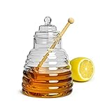 Sendez 3-TLG. Honigtopf Honigdose Honigspender Honigglas Marmeladendose Vorratsdose Borosilikatglas