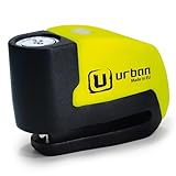URBAN UR6 Bremsscheibenschloss mit Alarm 120dB ON/Off mit Warnfunktion, Optionale Aktivierung, Langlebige Batterie, Wasserdicht, Motorradschloss Alarmanlage Diebstahlsicherung Roller Universal ø6mm