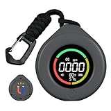 AMZLORD 3 in 1 Mini -Kohlenmonoxid -Detektor wiederaufladbarer Tempel/Feuchtigkeitssensor (grau)