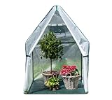 Westmann Überwinterungszelt Chili | 120x120x180 cm Weiß| Pflanzenschutz & Foliengewächshaus zum Überwintern von Pflanzen