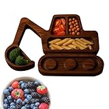 Holz Charcuterie Brett - Dekoratives Charcourier Tablett Käsebrett - Holz Servierbrett Tafeldeko Lebensmittelbehälter für Snacks Brot Fleisch