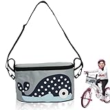 Vaileal Fahrradkorb Kinder, Fahrradkorb Kinder vorne, Lenkertasche nach Wunsch fürs Kinder, Bike Lenker-Tasche Kinder-Fahrrad, Lenkertasche Fahrrad Kinder, Geeignet für Roller, Laufräder und Roller