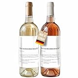 Lineo® 2er Set Flaschenetiketten Aufkleber Definition Geschenk für alle handelsüblichen Weinflaschen & Biere; Mitbringsel zu jedem Anlass oder Dankesgeste (Herzensmensch)