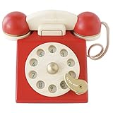 Le Toy Van - TV323 - Spielzeug-Telefon-Lernspiel für Kinder ab 3 Jahren, Vintage-Wählscheibentelefon aus FSC-zertifiziertem Naturholz und Farben auf Wasserbasis, inklusive Glocke