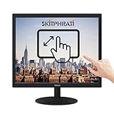 SKitphrati 17 Zoll Monitor 10 Punkt Multi-Touch kapazitiv, Touchscreen Bildschirm HDMI VGA Type B, 1366x768, 75HZ 4:3 TN Panel, Vesa 75x75 PC Monitor für Raspberry Pi Win11/10, schwarz