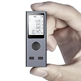 Louttary Mini-Entfernungsmessgerät, 131 Fuß/40 M, ±2 mm Genauigkeit, Einheitenumschaltung M//Fuß, Entfernung/Fläche/Volumen/Pythagoras, Langlebig, Einfache Installation, Einfach zu Bedienen