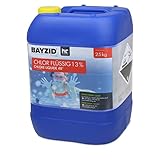 Höfer Chemie Chlor Flüssig 1 x 25 kg - Pool Flüssigchlor mit 13 bis 15% Aktivchlorgehalt zur Poolpflege und Wasserdesinfektion - Made in Germany