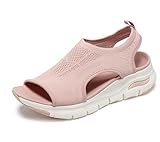 Skechers Arch Fit City Catch Damen Sandalen, Blush Knit, 40 EU