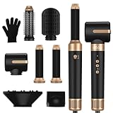 UKLISS Airstyler Multistyler 7 in 1, 1400w Warmluftbürste Haartrockner mit 3 Temperatur, 30mm Lockenstab mit Luft,Föhn mit Diffusor, Stylingbürsten für Trocknen, Locken,Glätten, Styling