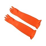 Liummrcy Gummisputzhandschuhe dicke Langarm-Spülhandschuhe Anti-Skid für Küche 1Pair, Reinigung