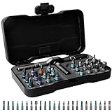 WANDGU 24 in 1 Ratschen Schraubendreher Set: Ratschen Feinmechanik 24 in 1 mit Koffer, Leichtgewicht Ratschen Schraubendreher und Bit Set mit Abnehmbarem T-Ratschengriff für Möbel, Computer