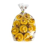 Geschenkset mit echten Bienenwachs-Kerzen 10x Bienenwachs Teelichter 1x Glasbehälter Bienenwachs