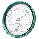 Außenwandhygrometer- 5,7 Cm Geeigneter Hydrometer Für Feuchtigkeit | Rundfeuchtfeuchter Für Innenhäuser, Outdoor -Thermometer Für Terrasse, Wandthermometer Für Haus- Und Gartendekor, Grün
