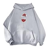 Weihnachtlicher Eltern-Kind-Anzug, lässig, langärmelig, bedruckt, Oberteil, Mutter, Weihnachten, Familien-Pyjama-Set (Grau-B, M)