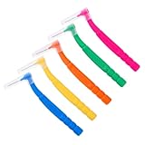BESTYASH 50 Stück Interdentalbürsten Förmige Zahnbürsten für Effektive Zahnreinigung Bunten Farben Gelb Grün Orange Blau für Zuhause Weich und Langlebig für Gesunde Zahnzwischenräume