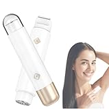 Rasierer Damen，2025 NEW IPX8 Intimrasierer für Frauen Elektrisch，2 in 1 Intimrasierer für Frauen für Bikinizone，Gesicht und Körper，Wasserdichte & Hautfreundliche Bikini Trimmer für Damen(Weiß)