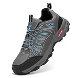 VENROXX Wanderschuhe Herren Atmungsaktiv Trekkingschuhe Leicht & rutschfeste Trailrunning-Schuhe Outdoor Sportschuhe, Blau, 43