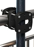 4smile Sonnenschirmhalter Balkongeländer - Schwarze Sonnenschirm Halterung Balkon SunnyBoy, universelle Schirmhalterung Balkongeländer, kompakter Ersatz für Sonnenschirmständer Balkon