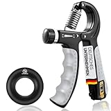 STRABOZZ Handtrainer Fingertrainer, Griffkraft Trainer Set, 5-60kg Einstellbarer Widerstand Unterarmtrainer - Grip Ring, Fingerkraft Grifftrainer - Fitness Krafttraining für Hand, Finger, Unterarm