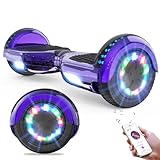 GeekMe Hoverboards 6.5”Zweimotoren 2-Rad-Hoverboards Hoverboards mit LED-Leuchten Bluetooth