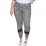Tommy Hilfiger Sport-Leggings für Damen, Laufen, Yoga, Sport-Leggings, Schwarz, 2X